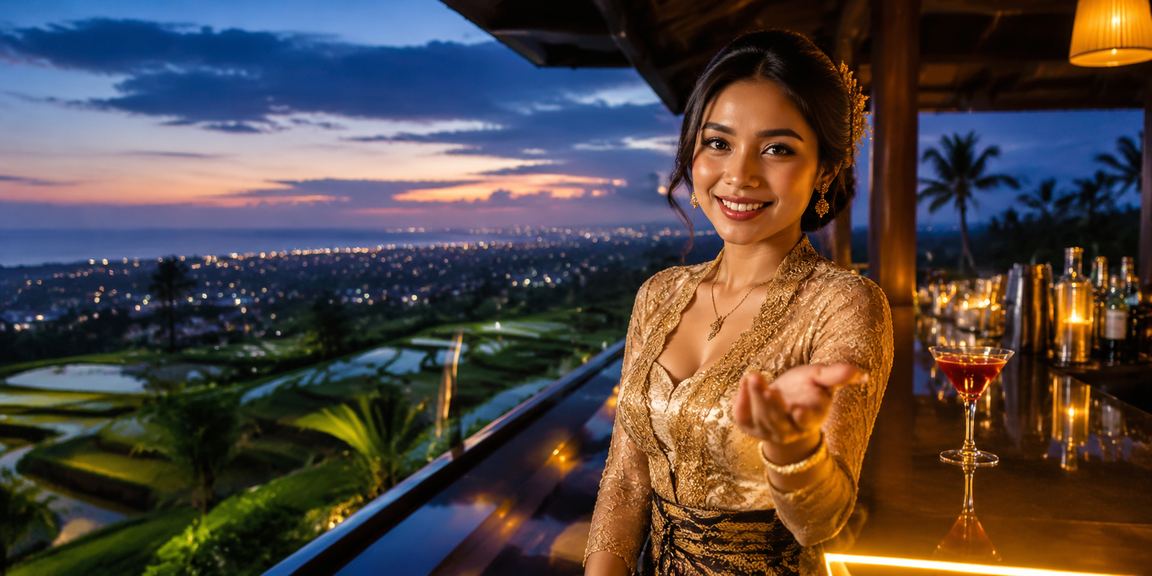 Model Vietnam memperlihatkan layar taruhan aktif dengan ekspresi serius di kafe